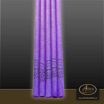 fialové čakrové tělové svíčky IMPALA - 5ks