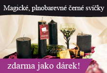 Magické, plnobarevné, černé svíčky ZDARMA