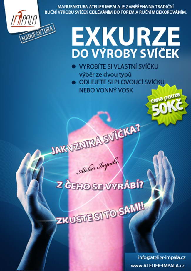 Exkurze ve svíčkárně Atelier Impala pro školy a školky