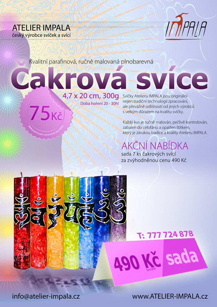 Sada čakrových svíček IMPALA