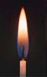 plamen svíčky - normální gravitace