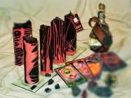 Svíce Structure Black Red