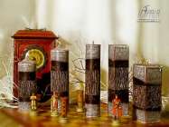 Svíčky ryté - Cinnamon Wood