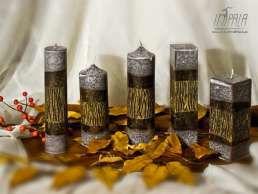 Svíčky ryté - Cinnamon Wood GOLD